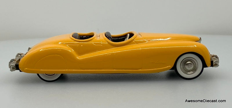 1940 Chrysler Newport Dual Cowl Phaeton Convertible, Yellow 1:43 White Metal Model Car by Brooklin Models