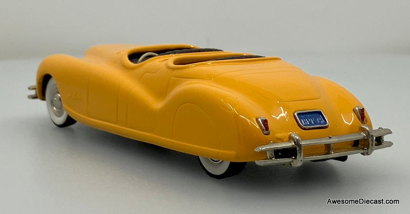 1940 Chrysler Newport Dual Cowl Phaeton Convertible, Yellow 1:43 White Metal Model Car by Brooklin Models