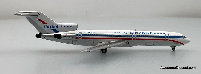 Boeing 727-200: United Airlines (Reg #N7620U) "Friendship" 1:400 Diecast Model Plane by Gemini Jets