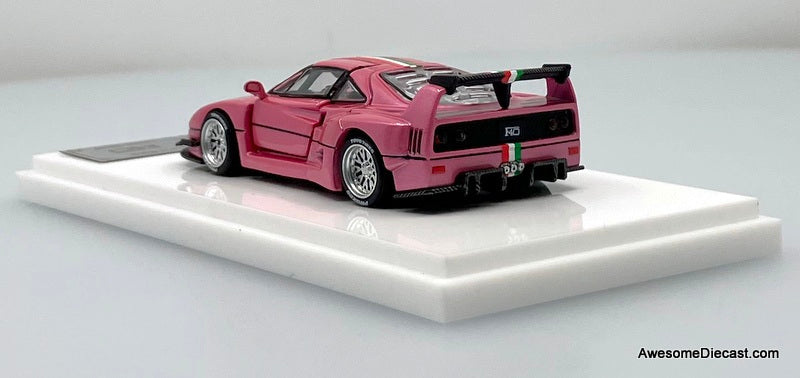 Ferrari F-40, Metallic Pink 1:64 Diecast Model Car by Demon King