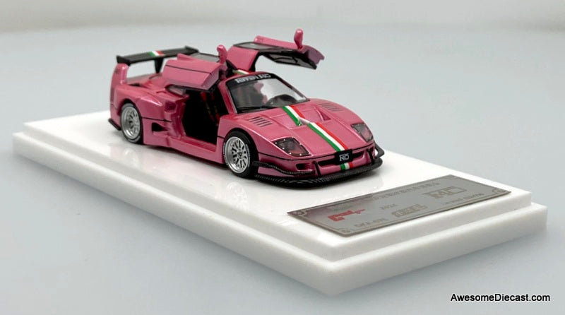 Ferrari F-40, Metallic Pink 1:64 Diecast Model Car by Demon King