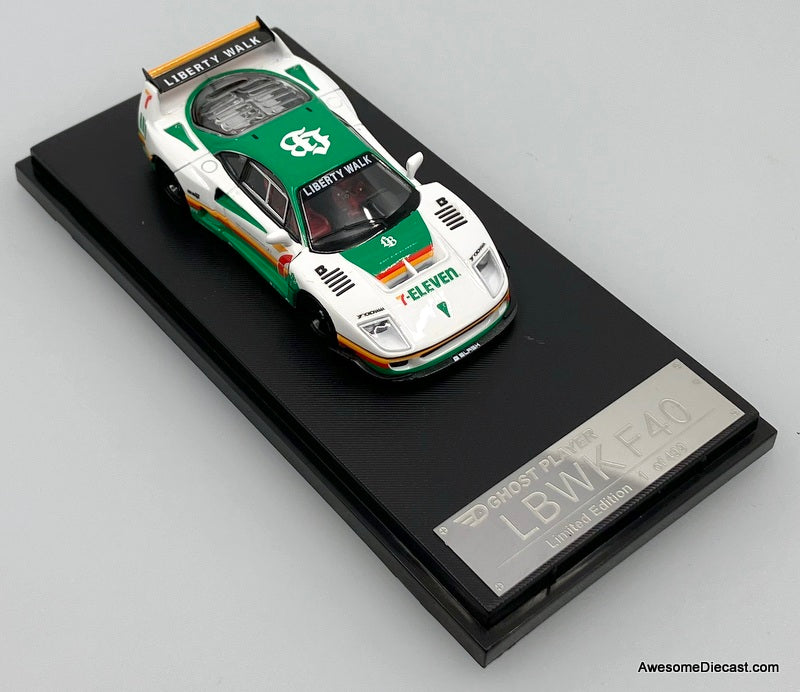 Ferrari F-40 Liberty Walk: 7-Eleven Livery 1:64 Diecast Model Car by Ghost Player