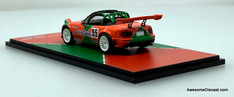 Mazda MX5 Miata Roadster Touring Car #55 Renown Livery 1:64 Diecast Model Car by Liomio