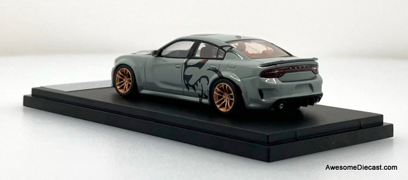 2023 Dodge Charger SRT Hellcat, Destroyer Gray 1:64 Diecast Model Car by 7CM Model