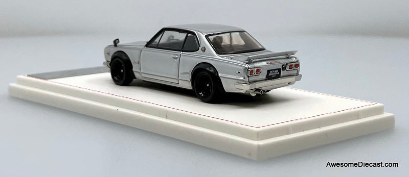 Nissan Skyline GT-R (KPGC-10), Silver 1:64 Diecast Model Car by Focal Horizon