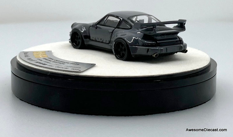 Porsche 964 RWB, Cement Gray 1:64 Diecast Model Car by PGM