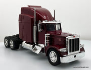 Peterbilt 379 Sleeper Tractor, Burgundy 1:32 Diecast Model Truck by New Ray