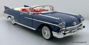 1958 Cadillac Eldorado Biarritz Convertible, Metallic Blue 1:18 Diecast Model Car by Road Signature