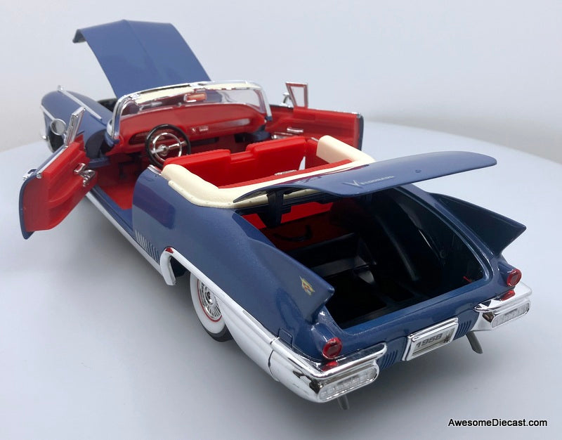 1958 Cadillac Eldorado Biarritz Convertible, Metallic Blue 1:18
