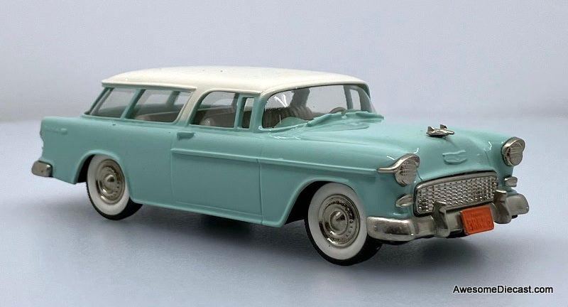 1955 Chevrolet Nomad Light Blue 1:43 White Metal Model Car by Brooklin Models