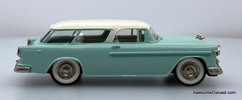 1955 Chevrolet Nomad Light Blue 1:43 White Metal Model Car by Brooklin Models