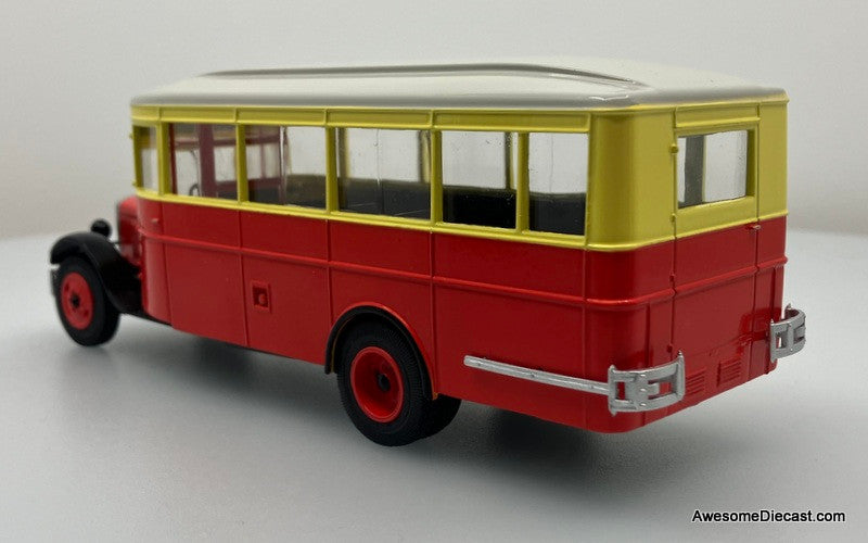 Hachette 1:43 1934 Soviet Russia Old Fashion Zis 8 Motor Bus, Red/Yellow