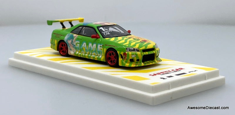 Nissan GT-R R34, Safety Car ( A Tribute To Youth) 1:64 diecast Model Car by Modernart