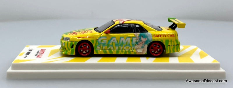Nissan GT-R R34, Safety Car ( A Tribute To Youth) 1:64 Diecast Model Car by Modernart