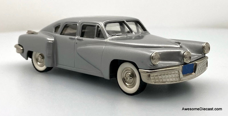 1948 Tucker Torpedo, Metallic Silver (Movie Souvenir) 1:43 White Metal Model Car by Brooklin Models