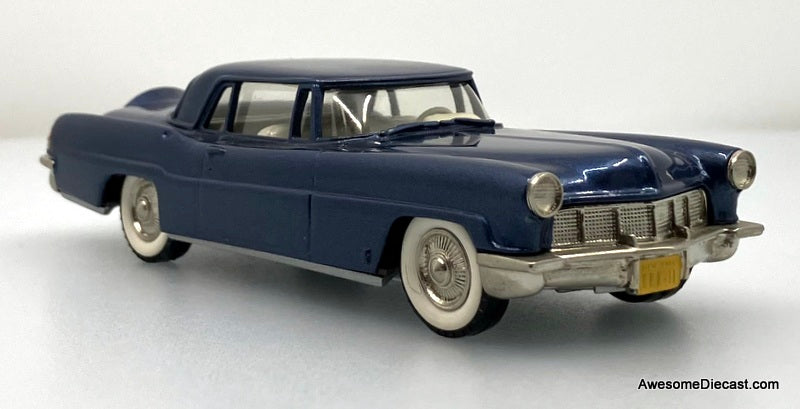 1956 Lincoln Continental MK11, Blue Metallic 1:43 White Metal Model Car by Brooklin Models