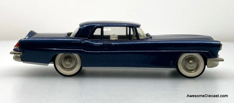 1956 Lincoln Continental MK11, Blue Metallic 1:43 White Metal Model Car by Brooklin Models