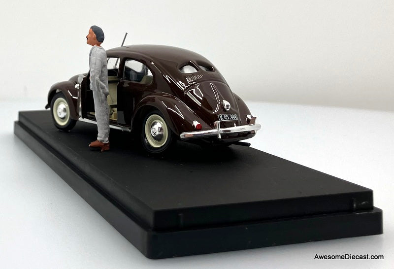 RARE!! 1947 Volkswagen Beetle w/Ferdinand Porsche Figure 1:43 Diecast model Car by Rio