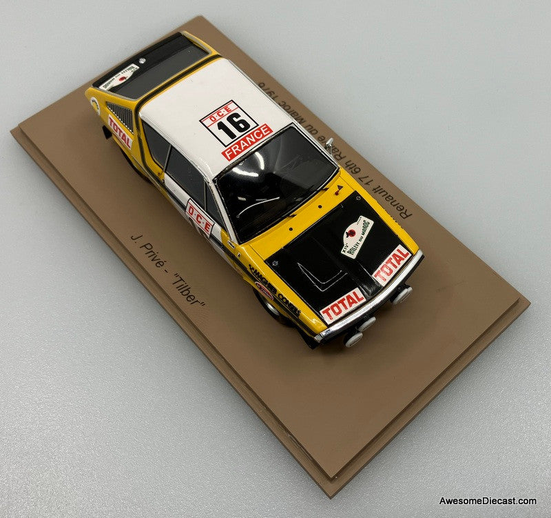 Spark 1:43 Renault 17 #16: 1976 Rally Du Maroc