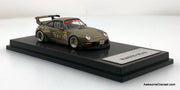 Porsche 993 RWB, Matte green 1:64 Diecast Model Car by Ignition Model