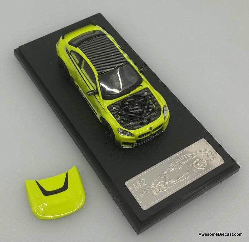 BMW M2 Modified Version, Saint Paul Yellow 1:64 Diecast Model Car by Fei Xiang