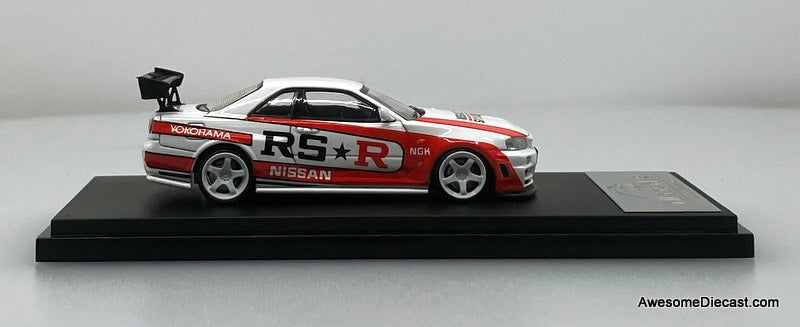 Nissan Skyline GT-R R34, White RSR 1:64 Diecast Model Car by Fuji