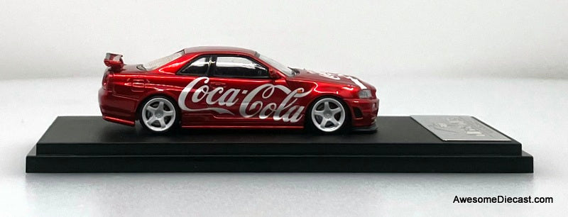 Nissan Skyline GT-R R34, Coca Cola 1:64 Diecast Model Car by Fuji