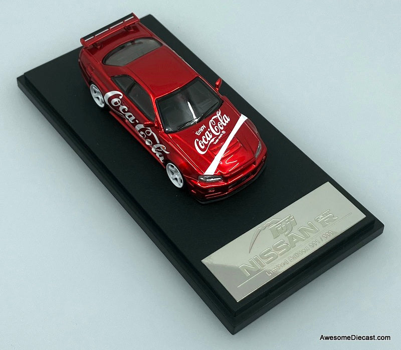 Nissan Skyline GT-R R34, Coca Cola 1:64 Diecast Model Car by Fuji