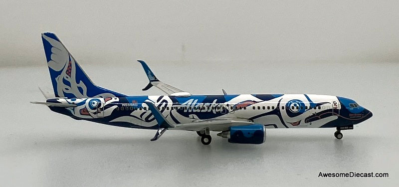 Boeing 737-800: Alaska Airlines (Reg #N559AS) "Salmon People" 1:400 Diecast Model Plane by Gemini Jets