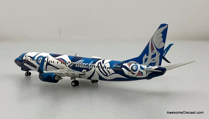 Boeing 737-800: Alaska Airlines (Reg #N559AS) "Salmon People" 1:400 Diecast Model Plane by Gemini Jets