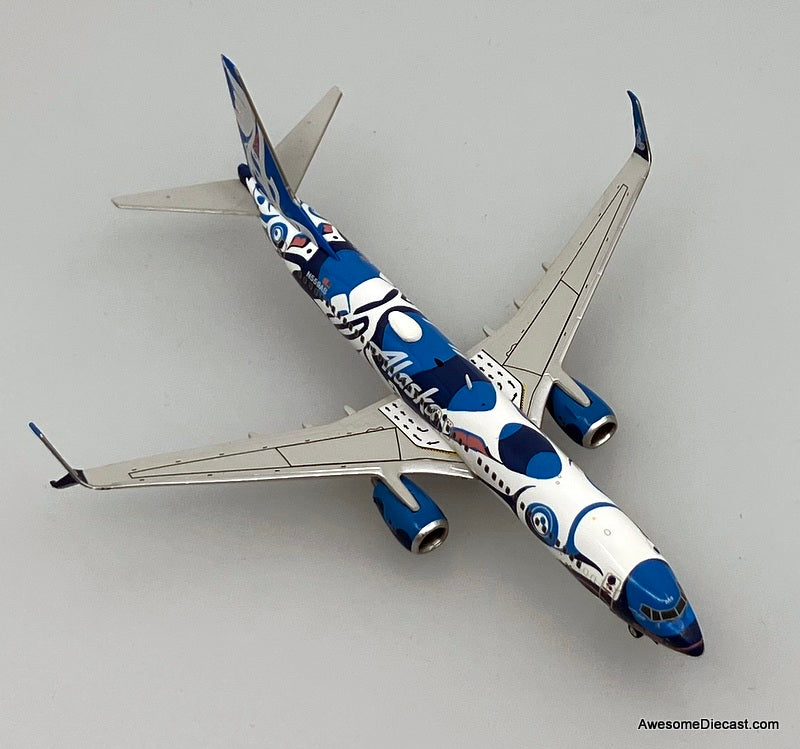 Boeing 737-800: Alaska Airlines (Reg #N559AS) "Salmon People" 1:400 Diecast Model Plane by Gemini Jets