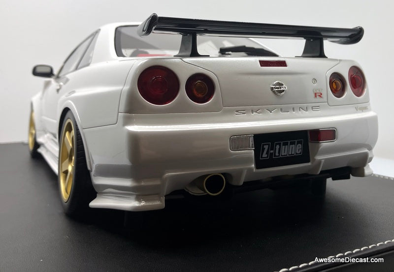 Nissan GT-R R34, Pearlescent White 1:12 Resin Cast Model by Ivy