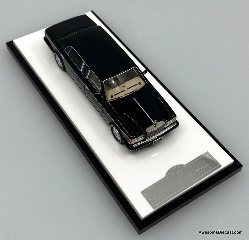 1998 Rolls Royce Silver Spur Mulliner Park Ward, Black 1:64 Diecast Model Car by GFCC