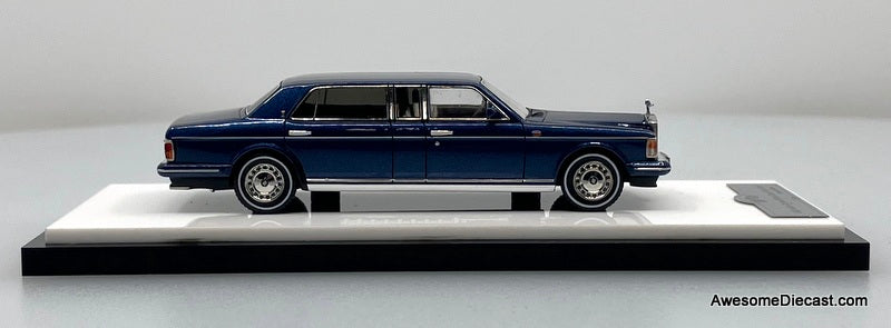 1998 Rolls Royce Silver Spur Mulliner Park Ward, Metallic blue 1:64 Diecast Model Car by GFCC
