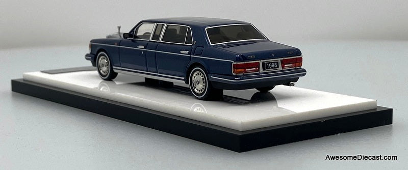 1998 Rolls Royce Silver Spur Mulliner Park Ward, Metallic blue 1:64 Diecast Model Car by GFCC