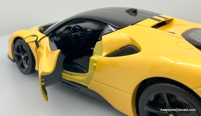 Ferrari SF90 Stradale, Metallic Yellow 1:18 Diecast Model Car by Maisto