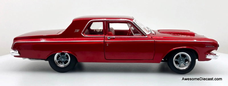 1963 Dodge 330, Metallic Red 1:18 Diecast Model Car by Maisto
