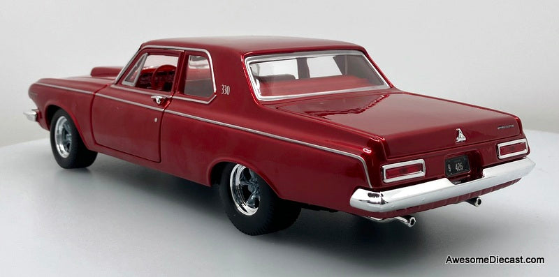 1963 Dodge 330, Metallic Red 1:18 Diecast Model Car by Maisto