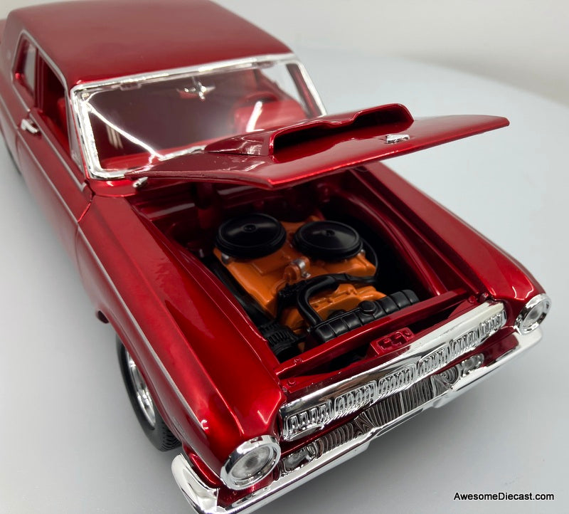 1963 Dodge 330, Metallic Red 1:18 Diecast Model Car by Maisto