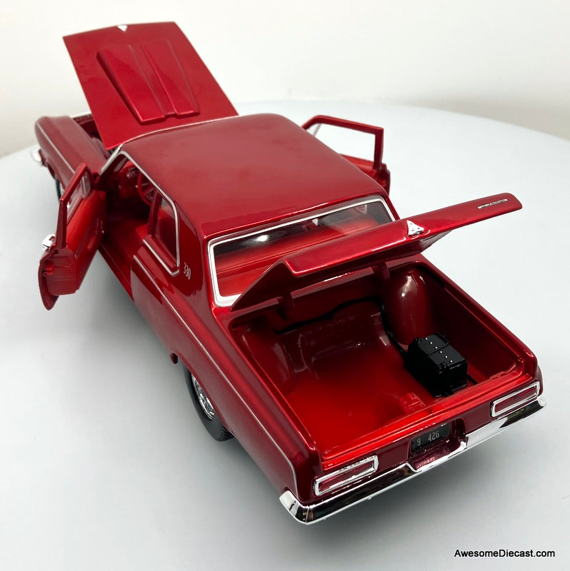 1963 Dodge 330, Metallic Red 1:18 Diecast Model Car by Maisto