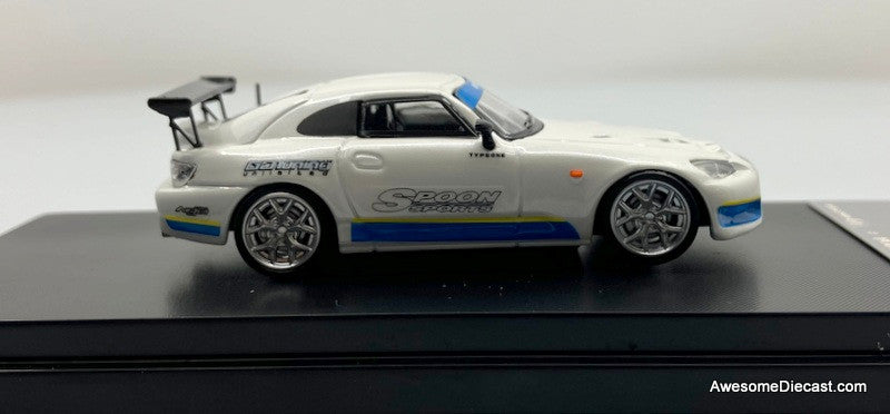 Honda S2000 Spoon Sports, Pearlescent White 1:64 Diecast Metal Car by Street Warrior