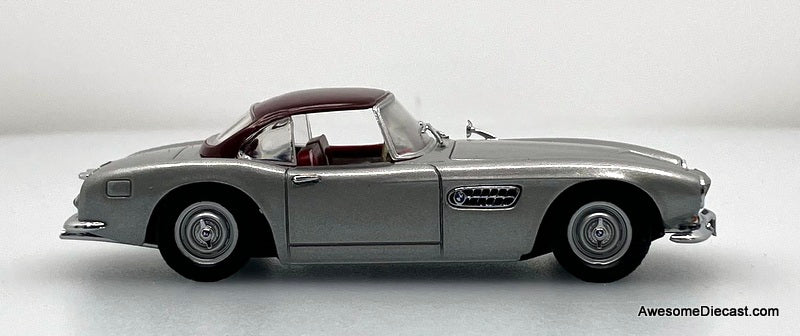 BMW 507 Cabrio (Hard Top On), Silver 1:43 Diecast Model Car by Minichamps