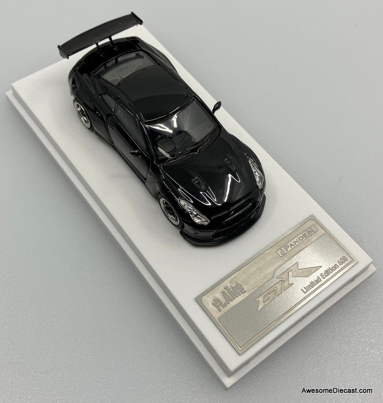 Nissan GTR R-35 Rocket Bunny, Black 1:64 Diecast Model Car by Flame