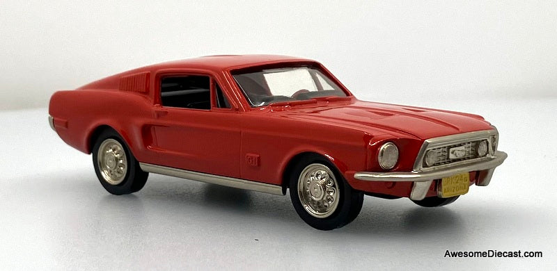 1968 Shelby Mustang GT500, Red 1:43 White Metal Model Car by Brooklin Models
