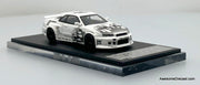 Nissan Skyline GT-R R34 PSC Design "Smilodon" 1:64 Diecast Model Car by Time Micro