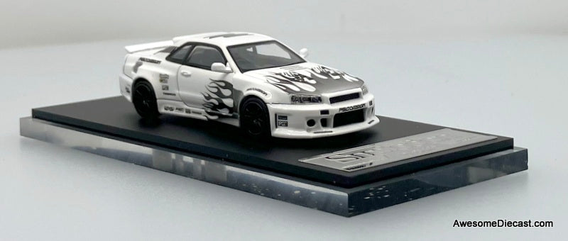 Nissan Skyline GT-R R34 PSC Design "Smilodon" 1:64 Diecast Model Car by Time Micro