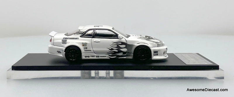 Nissan Skyline GT-R R34 PSC Design "Smilodon" 1:64 Diecast Model Car by Time Micro
