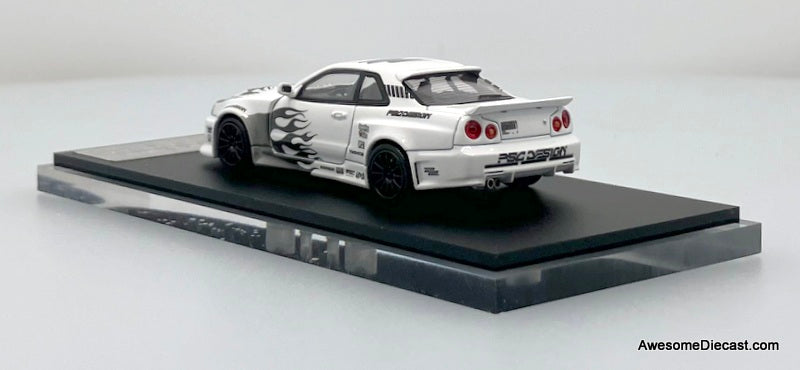 Nissan Skyline GT-R R34 PSC Design "Smilodon" 1:64 Diecast Model Car by Time Micro