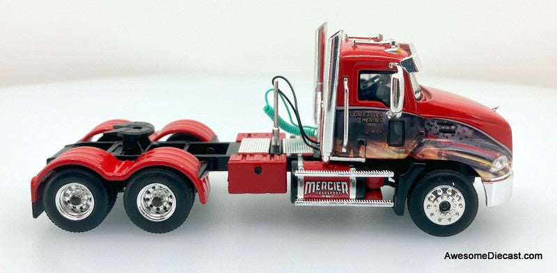 DCP by FG 1:64 Mack Pinnacle Day Cab w/Aftermarket Minimizer Parts & Wilson Pacemaker 43' High Sided Grain Trailer: Mercier Transport