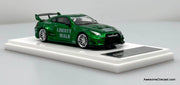 Nissan GT-R R35 RR LBWK Green Livery 1:64 Diecast Model Car by Demon King